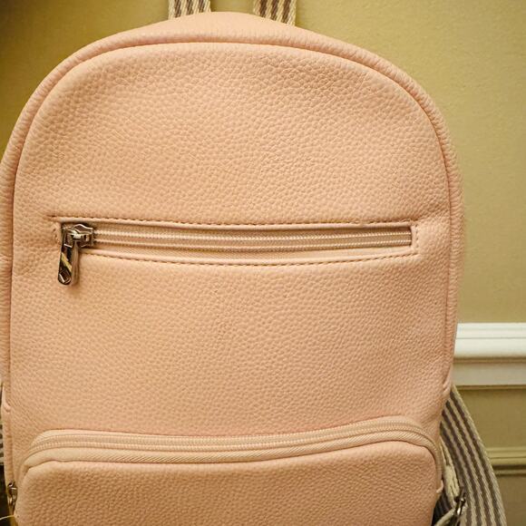 Thirty One Boutique Backpack Jewell Ooh-la-la Soft Pink Vegan Pebble Leather main image 14